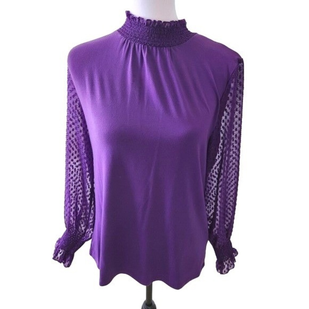 Talbots‎ Large Petite Purple Blouse